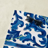 イタリアンスタイル地中海の，モザイク，ブルー，レモン， ビーチタオル (インサイチュ)