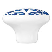 イタリアンスタイル地中海の，モザイク，青， セラミックノブ (側面)