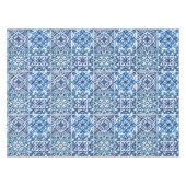 イタリアンスタイル地中海の，モザイク，青， テーブルクロス (正面(横))