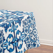 イタリアンスタイル地中海の，モザイク，青， テーブルクロス (インサイチュ)