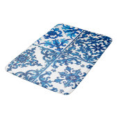 イタリアンスタイル地中海の，モザイク，青， バスマット (アングル)