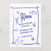 イタリアンスタイル手書き落書きパーティーメニュー メニュー (正面)