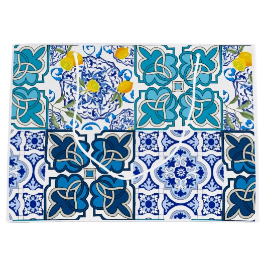 イタリアンスタイル鮮やか、           ラージペーパーバッグ (正面)