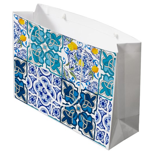 イタリアンスタイル鮮やか、           ラージペーパーバッグ (裏面アングル)