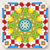 イタリアンスタイル，タイル，マジョリカオールオーバープリント コースター (正面)