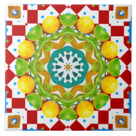 イタリアンスタイル，タイル，マジョリカオールオーバープリント タイル