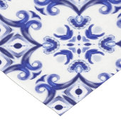 イタリアンスタイル，タイル，マジョリカ全面プリントエプロン ショートテーブルランナー (コーナー)