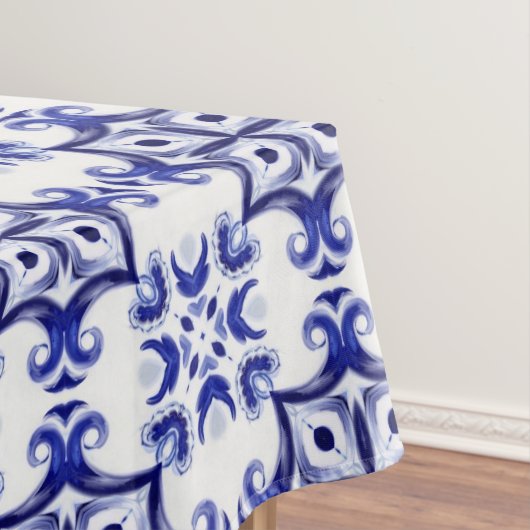 イタリアンスタイル，タイル，マジョリカ全面プリントエプロン テーブルクロス (インサイチュ)