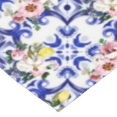イタリアンスタイル、タイル、マジョリカ、レモンオールオーバープリント テーブルクロス (アングル)