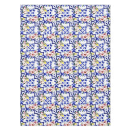 イタリアンスタイル、タイル、マジョリカ、レモンオールオーバープリント テーブルクロス