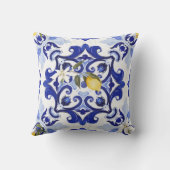 イタリアンスタイル，タイル，マジョリカ，レモン，オールオーバープリント アウトドアクッション (裏面)