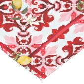 イタリアンスタイル，タイル，マジョリカ，レモン，オールオーバープリント ショートテーブルランナー (コーナー)