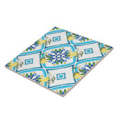 イタリアンスタイル，タイル，マジョリカ，レモン，オールオーバープリント タイル (側面)