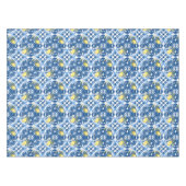 イタリアンスタイル，タイル，マジョリカ，レモン，オールオーバープリント テーブルクロス (正面(横))