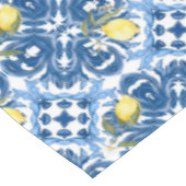 イタリアンスタイル，タイル，マジョリカ，レモン，オールオーバープリント テーブルクロス (アングル)