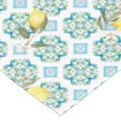 イタリアンスタイル，タイル，マジョリカ，レモン，オールオーバープリント テーブルクロス (アングル)