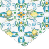 イタリアンスタイル，タイル，マジョリカ，レモン，オールオーバープリント テーブルクロス (アングル)