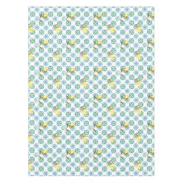 イタリアンスタイル，タイル，マジョリカ，レモン，オールオーバープリント テーブルクロス