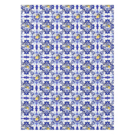 イタリアンスタイル，タイル，マジョリカ，レモン，オールオーバープリント テーブルクロス
