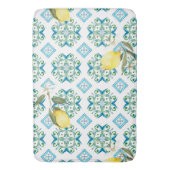 イタリアンスタイル，タイル，マジョリカ，レモン，オールオーバープリント バスマット (正面縦)