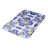 イタリアンスタイル，タイル，マジョリカ，レモン，オールオーバープリント バスマット (アングル)