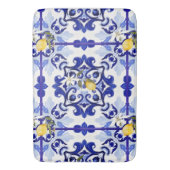 イタリアンスタイル，タイル，マジョリカ，レモン，オールオーバープリント バスマット (正面縦)