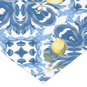 イタリアンスタイル，タイル，マジョリカ，レモン，オールオーバープリント ミディアムテーブルランナー (コーナー)