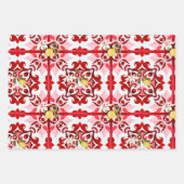 イタリアンスタイル，タイル，マジョリカ，レモン，オールオーバープリント ラッピングペーパーシート (正面2)