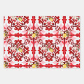 イタリアンスタイル，タイル，マジョリカ，レモン，オールオーバープリント ラッピングペーパーシート (正面)