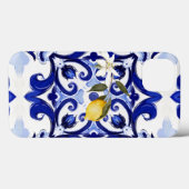 イタリアンスタイル,タイル,マジョリカ,レモン,オールオーバープリント Case-Mate iPhoneケース (裏面 (横))