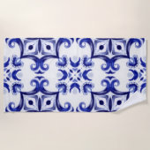 イタリアンスタイル，マジョリカ，タイル， ビーチタオル (正面)