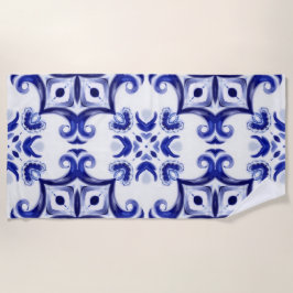イタリアンスタイル，マジョリカ，タイル， ビーチタオル
