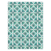 イタリアンスタイル，モザイク，緑 テーブルクロス (正面)