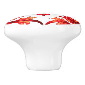 イタリアンスタイル，モザイク，赤 セラミックノブ (側面)