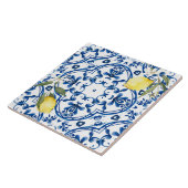 イタリアンスタイル,地中海の，マジョリカ，レモン， タイル (側面)