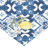 イタリアンスタイル,地中海の，マジョリカ，レモン， ミディアムテーブルランナー (コーナー)