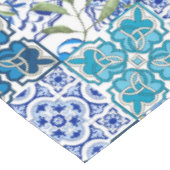 イタリアンスタイル，青いタイル         テーブルクロス (アングル)