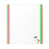 イタリアンストライプ旗 ノートパッド (正面)