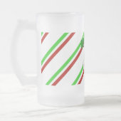 イタリアンストライプ旗 フロストグラスビールジョッキ (左)