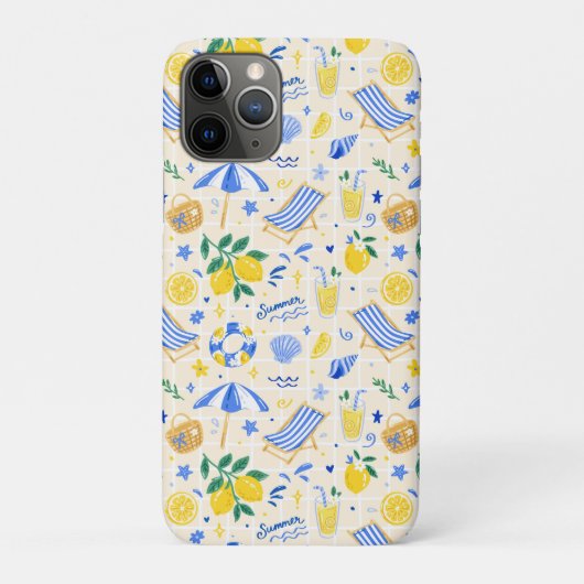 イタリアンスマーフレモンビーチ柄 Case-Mate iPhoneケース (裏)