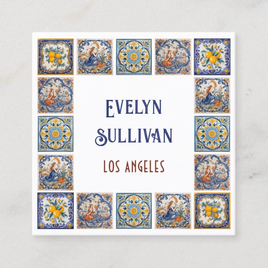 イタリアンタイル枠名刺 スクエア名刺 (正面)