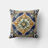 イタリアンタイル，フローラ，マジョリカ クッション (裏面)
