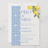 イタリアンチャオトゥア恋しく思マルフィブライダルシャワー 招待状 (正面)