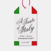 イタリアンテーマのディナー | 結婚発表パーティー ギフトタグ (正面)