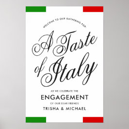 イタリアンテーマのディナー | 結婚発表パーティー ポスター