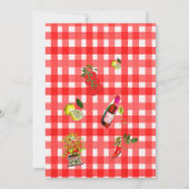 イタリアンテーマレッドパターンレモンメニュー 招待状 (裏面)