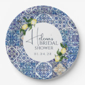 イタリアンテーマ紙プレート | エレガントブライダルシャワー ペーパープレート (正面)