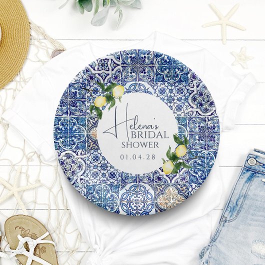 イタリアンテーマ紙プレート | エレガントブライダルシャワー ペーパープレート