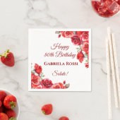 イタリアンテーマ80位誕生日ナプキン スタンダードカクテルナプキン (インサイチュ)