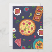 イタリアンディナー誕生日パーティーピザランチ 招待状 (裏面)